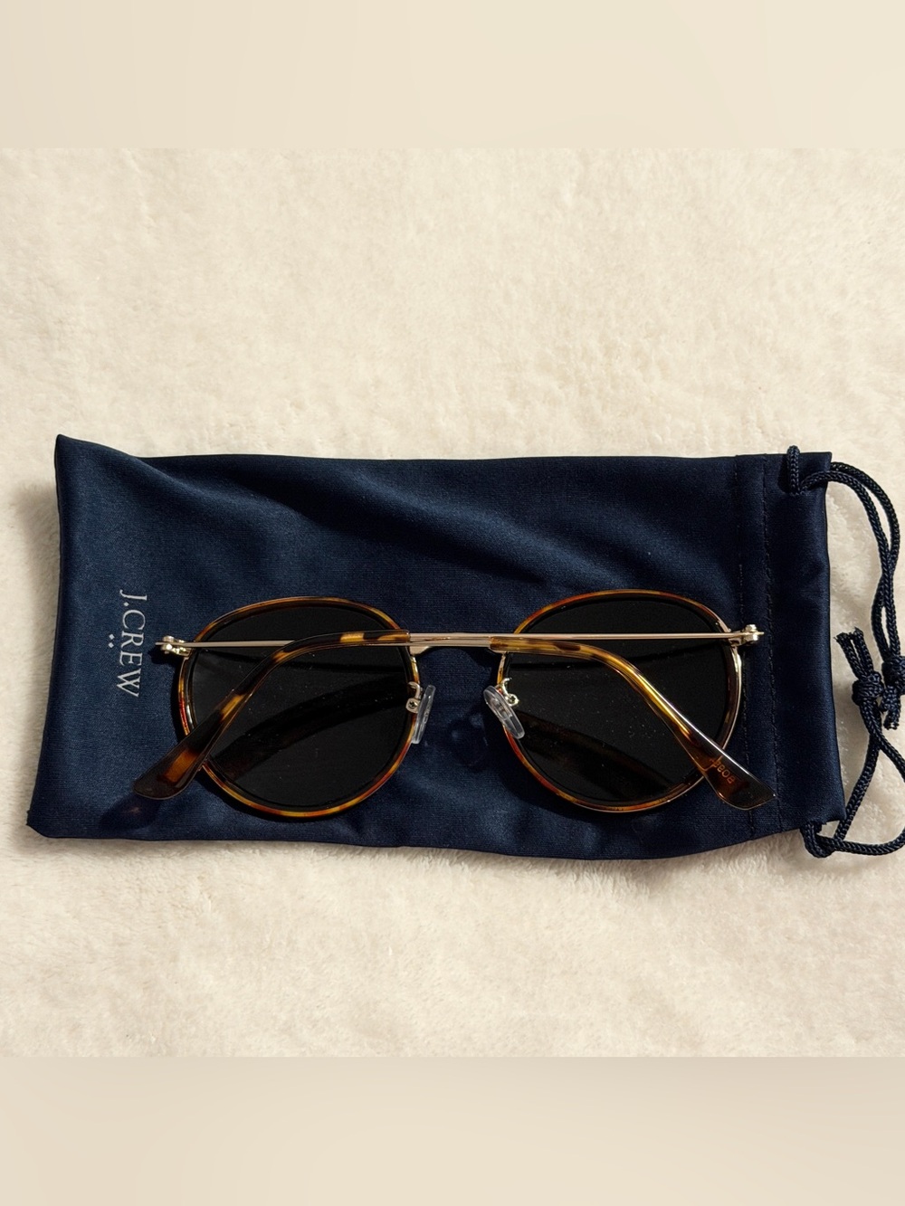 J. Crew Rounded Frame Tortoise Frame Sunglasses - Picture 4 of 9